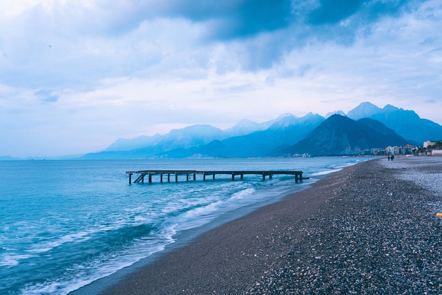 Antalya beach and mountains